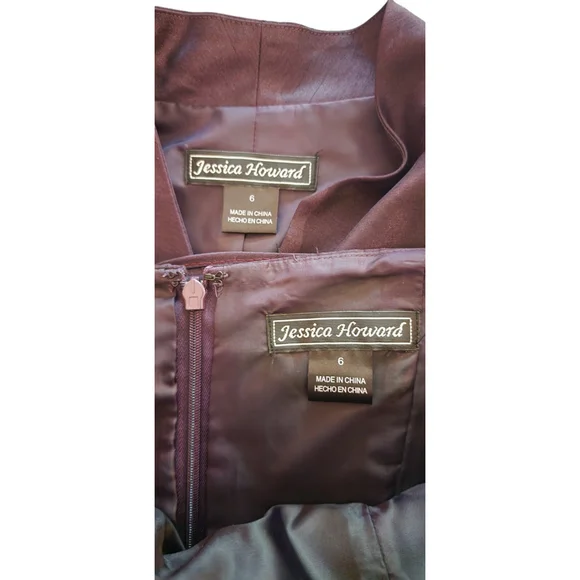 Jessica Howard Formal Evening Gown Dress & Jacket Women's 6 Eggplant Purple - Picture 9 of 16